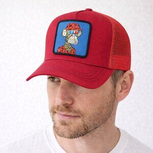 Bored Of Directors Red Ape Trucker Hat NWT | Snapback Graphic Cap